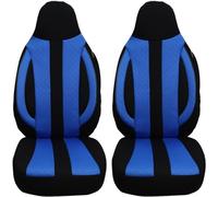 BREMER SITZBEZÜGE Juego de Fundas Protectoras para Coche compatibles con Renault Captur 2, Conductor y copiloto a Partir de 2019, Juego de 2 Fundas para Asientos de Coche, Color Negro/Azul (MD506)