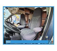 BREMER SITZBEZÜGE Measure - Fundas de Asiento compatibles con autocaravanas, cámper, Ducato, Conductor y Pasajero, 823, Color Gris