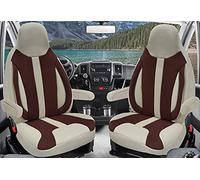 BREMER SITZBEZÜGE Measure Pilot WPL413 - Fundas de Asiento compatibles con Peugeot Boxer Tipo 250, Accesorios para Autocaravana, Juego de 2 Fundas Incluyendo Fundas para reposabrazos en Beige/marrón