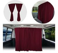 BREMER SITZBEZÜGE Separación para Cabina del Conductor, protección Solar, Cortina Compatible con VW T5 T6 T6.1 Multivan Transporter Caravelle Vino Rojo Camping Accesorios