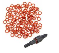 BremerLuft 130 x Junta tórica para Punta de Flecha de Tiro con Arco, Anillos de Goma de Repuesto, Sello para Sujetar la Punta de Flecha (Rojo) (Rojo)