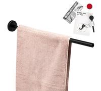 bremermann Bad Serie Piazza Black - Toallero telescópico con juego de pegamento, toallero con función telescópica para toallas y toallas de invitados, de acero inoxidable, color negro mate