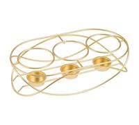 bremermann Calentador de Alimentos para 3 Velas, Ovalado (Oro)