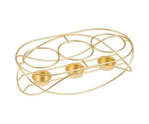 bremermann Calentador de Alimentos para 3 Velas, Ovalado (Oro)