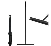 bremermann Extractor de suelo extractor de ventanas con soporte de pared de acero inoxidable y silicona (negro)