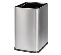 bremermann Papelera de 13 L, con bolsa oculta (acero inoxidable)