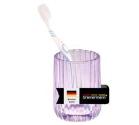 bremermann Vaso de Cristal para cepillos de Dientes, Soporte para cepillos de Dientes, Cristal (Lavanda)