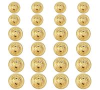 Bremorou 24 botones dorados - cobre, redondos, dorados, blazer, botones, botones de metal, vintage, antiguos, para mujer, manualidades, chaqueta, uniformes, vestidos, abrigos