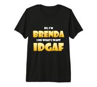 Brenda Costume Idgaf Meme Funny Halloween Costume Brendas Camiseta Premium