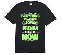 Brenda Is Here Now Nombre Personalizado de Brenda Comfort Colors Adult Heavyweight T-Shirt