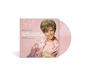 Brenda Lee - Tarjeta firmada Rockin' Around The Christmas Tree Exclusiva rosa polvo
