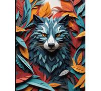 Brennan & Welsh Art Series: Wolf Journal, A4 Lined Notebook for Writing & Note-Taking: Majestic Wolf in Autumn Leaves - Premium Paperback for ... Writing | Perfect Gift for Wolf Lovers