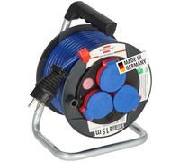 Brennenstuhl 1079850 - Alargador de cables | Cable en color azul, plástico especial, uso a corto plazo en exteriores, fabricado en Alemania