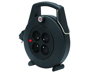 Brennenstuhl 1102501 Confort-Line CL-L - Enrollador de cable eléctrico (5 m, H05VV-F 3G1,0), negro, 1102501