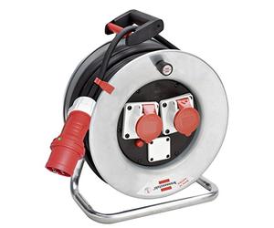 Brennenstuhl 1132765 enrollacables 50 m Serie Garant ST Enchufe y 2 enchufes CEE 4 Pines 400 V/16 A IP44