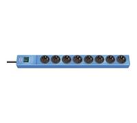 Brennenstuhl 1150610188 - Hugo Regleta con 8 tomas, azul, 2m H05VV-F 3G1.5