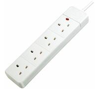 Brennenstuhl 1150623454 4 Salidas Regleta Con Neón Indicador Blanco 5m