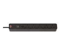 Brennenstuhl 1153253000 Acer 5 Salidas Negro Fb Extensión Toma Con / Fusible