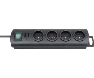 Brennenstuhl 1153304124 - Distribuidor de enchufes (IP44, 2 m, H07RN-F 3G1,5), Color Negro