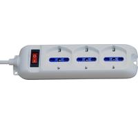 Brennenstuhl 1155529 Eco Line-Regleta con Interruptor, Color Blanco