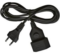 Brennenstuhl 1161801 Alargadera de cable eléctrico H03VVH2-F 2 x 0,7 5 m, color negro