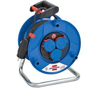 Brennenstuhl 1236606 enrollacables 50 m Serie Garant ST Enchufe Schuko, Enchufe Schuko y 3 enchufes Schuko con Tapas autochiudenti, (IP 44)