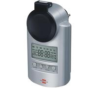 Brennenstuhl 1507490 Primera-Line Temporizador DT IP44, Digital Temporizador de Enchufe, Plata, Pack de 2, 2 Unidades
