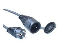 Brennenstuhl Cable de extensión con los enchufes Macho y Hembra de Tipo F y conecte 25m, Negro