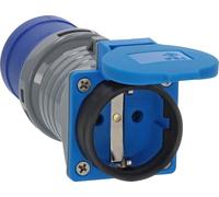 Brennenstuhl Adaptador CEE/Adaptador para Caravana IP44 (Enchufe CEE de 3 Polos: 230V/16A, Toma con Puesta a Tierra: 230V/16A, para Uso en Exteriores, Especial para Camping)