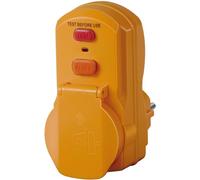 Brennenstuhl Adaptador de protección personal BDI-A 2 30 IP54 / enchufe de protección personal para uso en exteriores (desconexión bipolar, 30 mA)