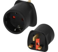 Brennenstuhl Adaptador de Viaje (Enchufe de Viaje para conectar aparatos eléctricos con Sistema de Enchufe con Contacto de Puesta a Tierra en países con Sistema de Enchufe British Standard) Negro