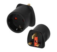 Brennenstuhl Adaptador de Viaje (Enchufe de Viaje para conectar aparatos eléctricos con Sistema de Enchufe con Contacto de Puesta a Tierra en países con Sistema de Enchufe British Standard) Negro
