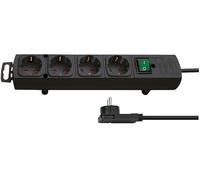 BRENNENSTUHL Alargador Comfort-Line Plus 4 enchufes, 2m, negro