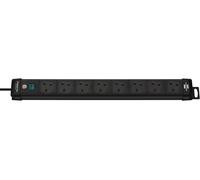 Brennenstuhl Alargador de 8 Enchufes con Interruptor, 3m, Negro - Premium
