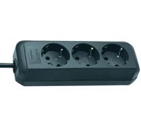 BRENNENSTUHL Alargador Eco-Line 3 Enchufes, 1.5m, Negro