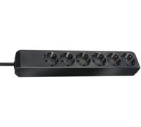 BRENNENSTUHL Alargador Eco-Line 6 Enchufes, 1,5m, Negro