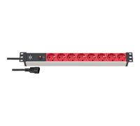 Brennenstuhl alu-line regleta enchufes 19' para armario rack con 8 tom
