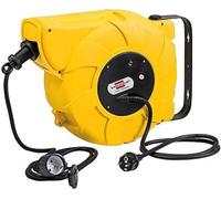 Brennenstuhl Automatik IP44 - Enrollador automático de cables para exteriores (cable de 16 + 2 m, para montaje en pared y techo, IP44), color amarillo