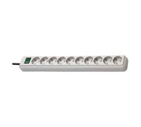 Brennenstuhl Base de enchufe múltiple con 10 tomas Eco-Line tipo F de 3 m, Gris