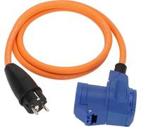 Brennenstuhl Cable adaptador CEE para camping con enchufe a tierra y enchufe angular CEE con indicador de voltaje LED incluido enchufe a tierra (cable de 1,5 m, para uso en exteriores, fabricado en