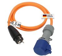 Brennenstuhl Cable Adaptador para Camping con Enchufe con Toma de Tierra y Conector CEE con indicador LED de tensión (Cable de 1,5m, H07RN-F 3G2,5, 230V/16A, Uso en Exteriores IP44, Made in Germany)