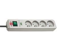 Brennenstuhl - cable alargador (4 puertos), color gris claro