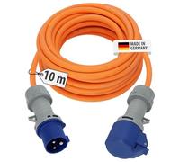 Brennenstuhl Cable Alargador Camping CEE 230V 10m con indicador de Voltaje LED (Cable H07RN-F 3G2.5, Cable Eléctrico Camping para Uso Permanente en Exteriores IP44, Made in Germany)