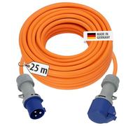 Brennenstuhl Cable Alargador Camping CEE 230V 25m con indicador de Voltaje LED (Cable H07RN-F 3G2.5, Cable Eléctrico Camping para Uso Permanente en Exteriores IP44, Made in Germany)