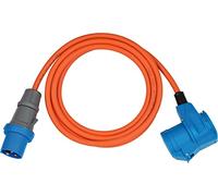 Brennenstuhl Cable alargador CEE para camping con enchufe CEE y acople en ángulo, incluye enchufe combinado con protección de contacto (3 m de cable en naranja, 230 V/16 A, uso en exteriores, fabricado en Alemania)