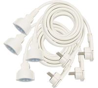 Brennenstuhl - Cable alargador con ángulo enchufe de 3 M H05VV-F f3g1, weiß | 4er Pack