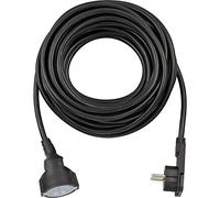 Brennenstuhl Cable alargador de 10 m con Enchufe Plano (alargador eléctrico, Enchufe Plano, para Interiores) Negro