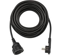 Brennenstuhl Cable alargador de 10 m con Enchufe Plano (alargador eléctrico, Enchufe Plano, para Interiores) Negro