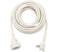 Brennenstuhl Cable alargador de 10 m con Enchufe Plano (alargador eléctrico, Enchufe Plano, para Interiores) Blanco