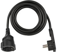 Brennenstuhl Cable alargador de 3 m con Enchufe Plano (alargador eléctrico, Enchufe Plano, para Interiores) Negro
